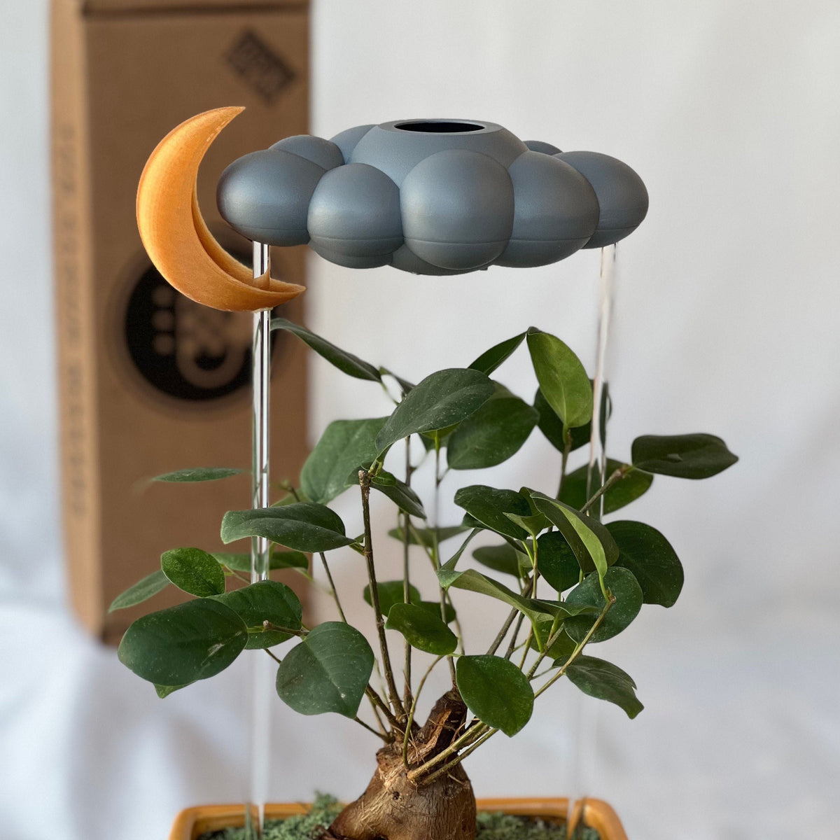 Stormy Dripping Rain Cloud with Moon Charm - view 6