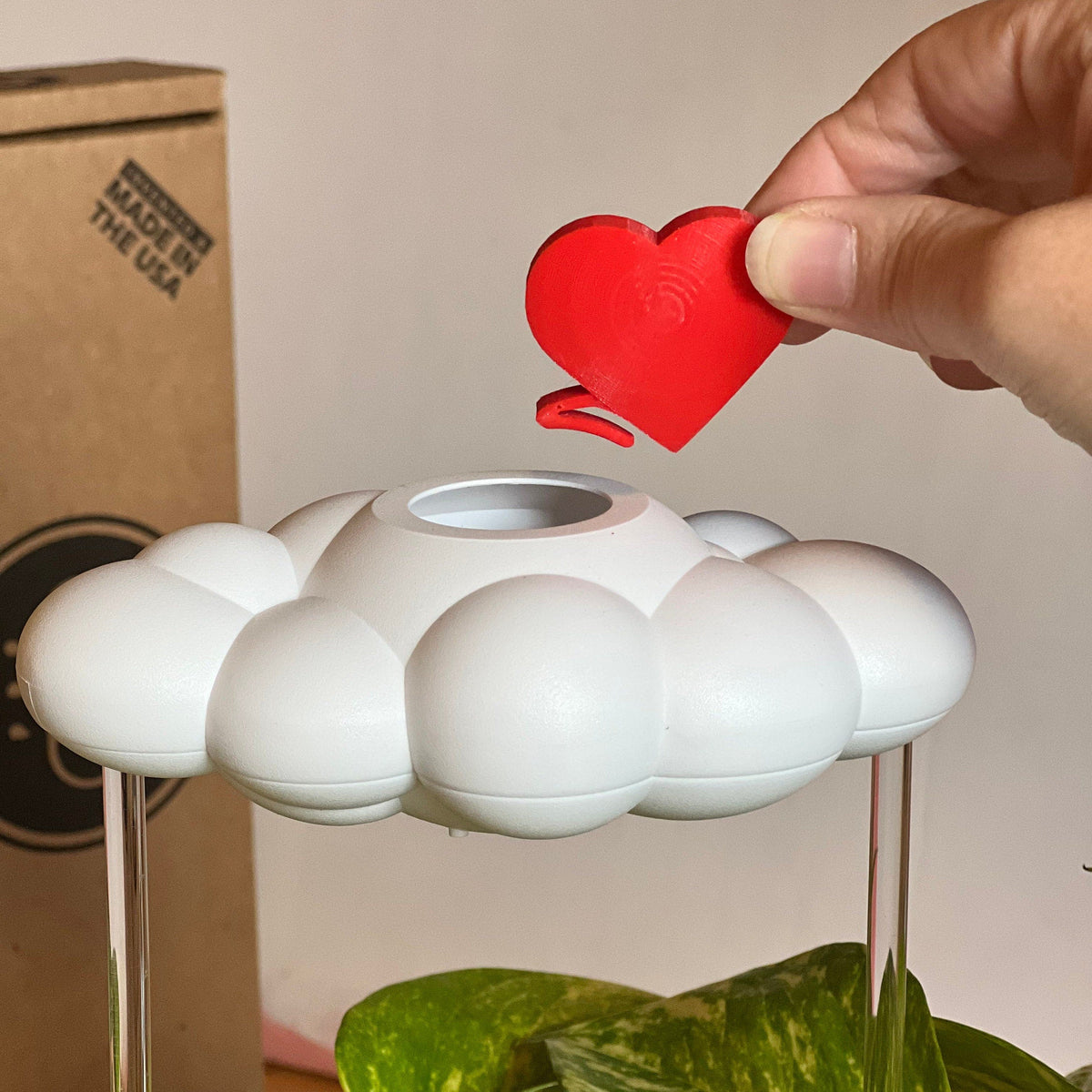 Original Dripping Rain Cloud with Red Heart Charm - view 5