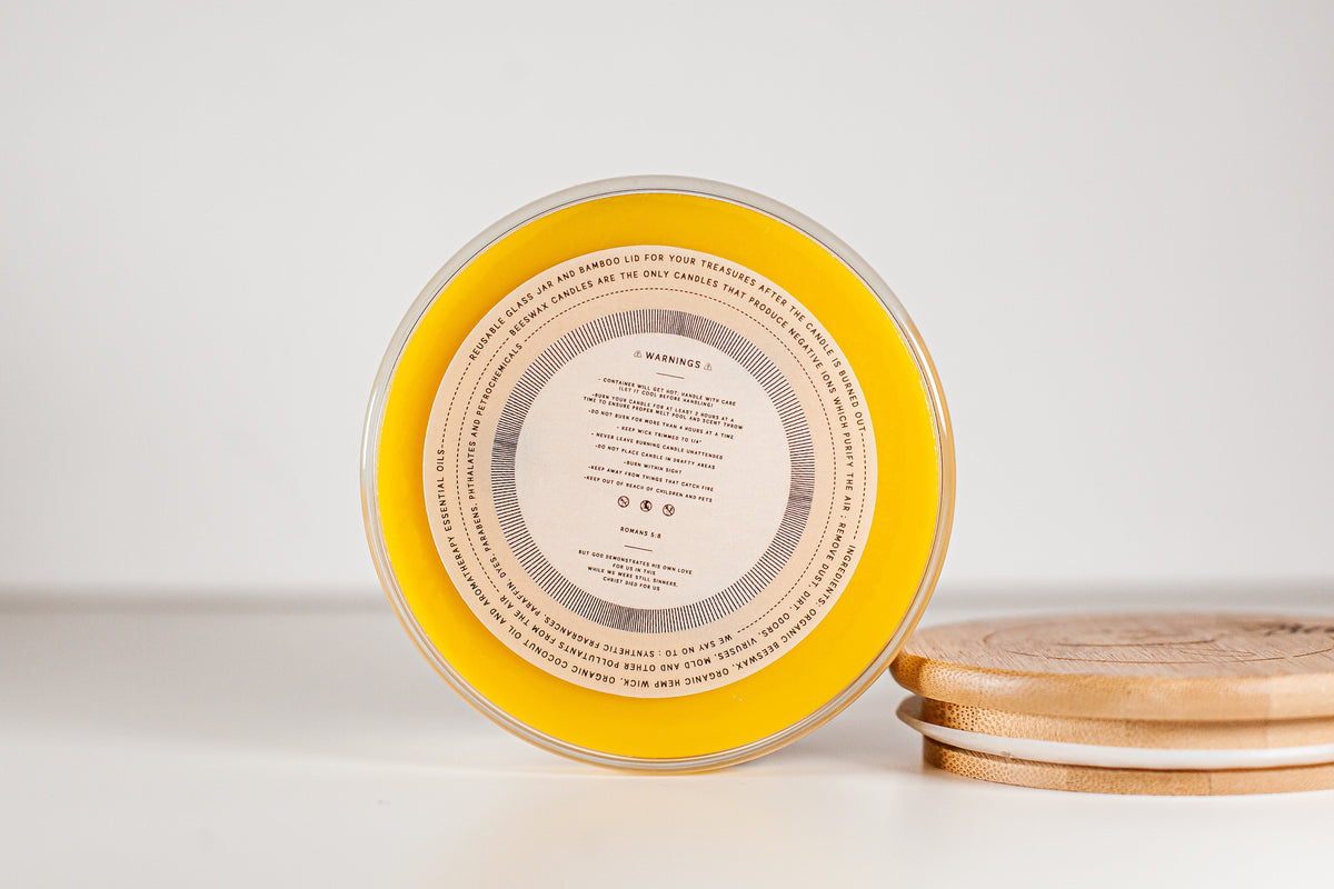 Lime Grapefruit Beeswax Candle |8 oz - view 7