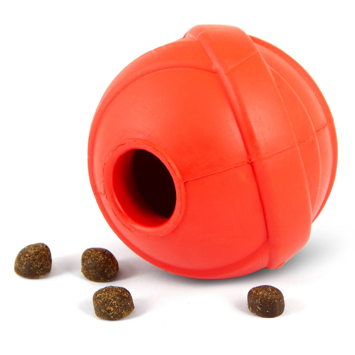 Jeffers Red Orbits Ball Natural Rubber Dental Treat Dispensing Dog - view 5