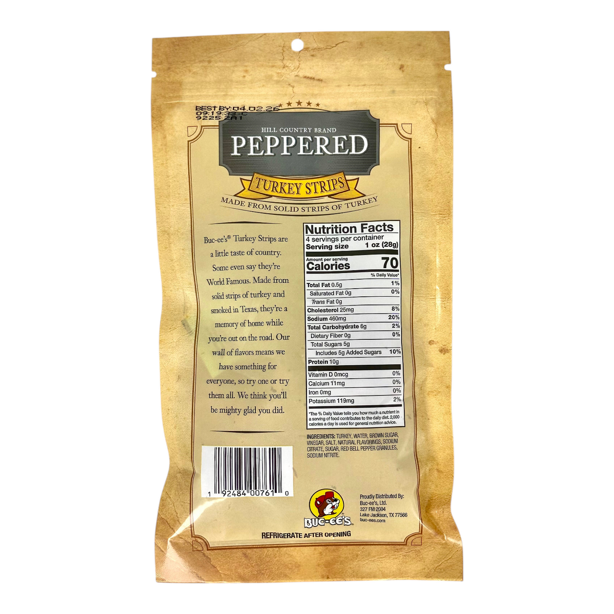 Hill Country Brand Peppered Turkey Jerky - view 2