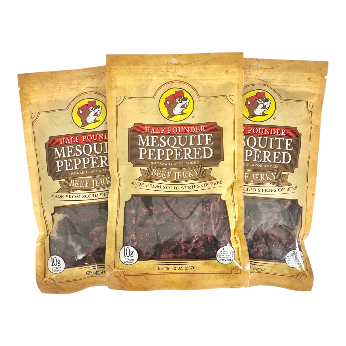 Mesquite Peppered Beef Jerky - 8oz (Half Pounder), 3-Pack - view 7