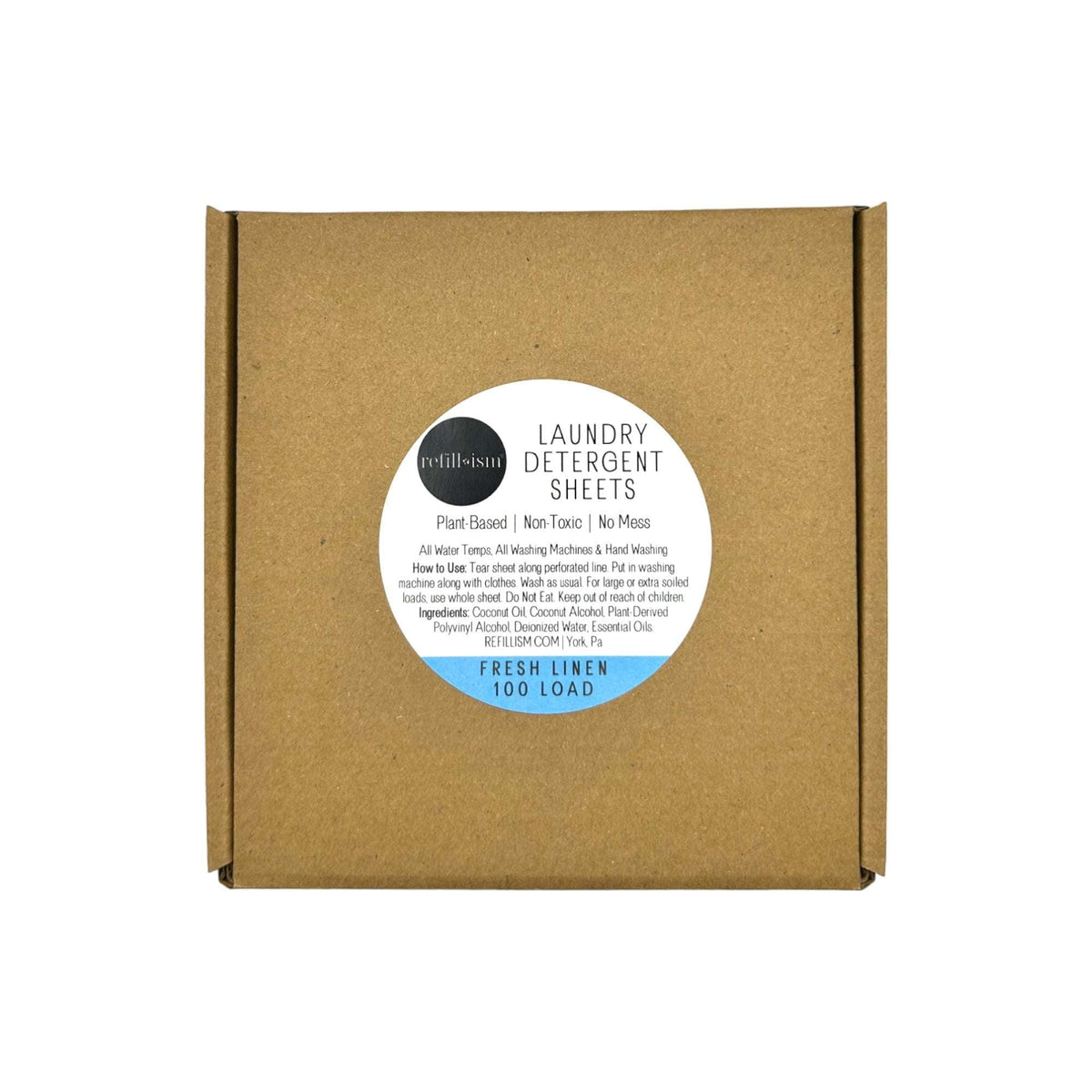 Laundry Detergent Sheets - 100 Load - Eco-Friendly & Plant-Based - Fresh Linen