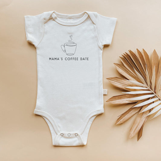 Mama's Coffee Date Organic Baby Bodysuit - 0-3M, 3-6M, 6-12M, 12-18M, 18-24M - view 2