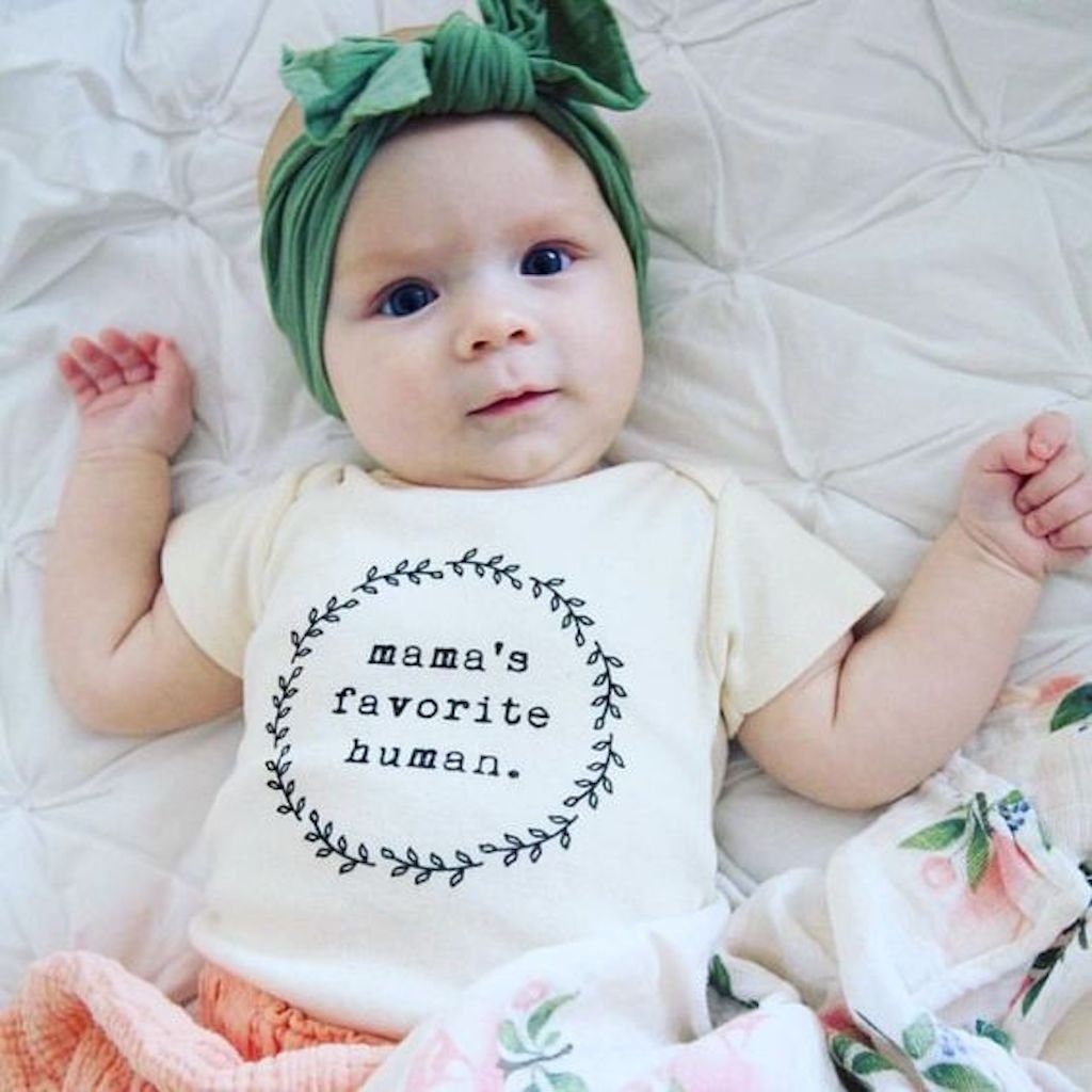Mama's Favorite Human Organic Baby Bodysuit - view 8
