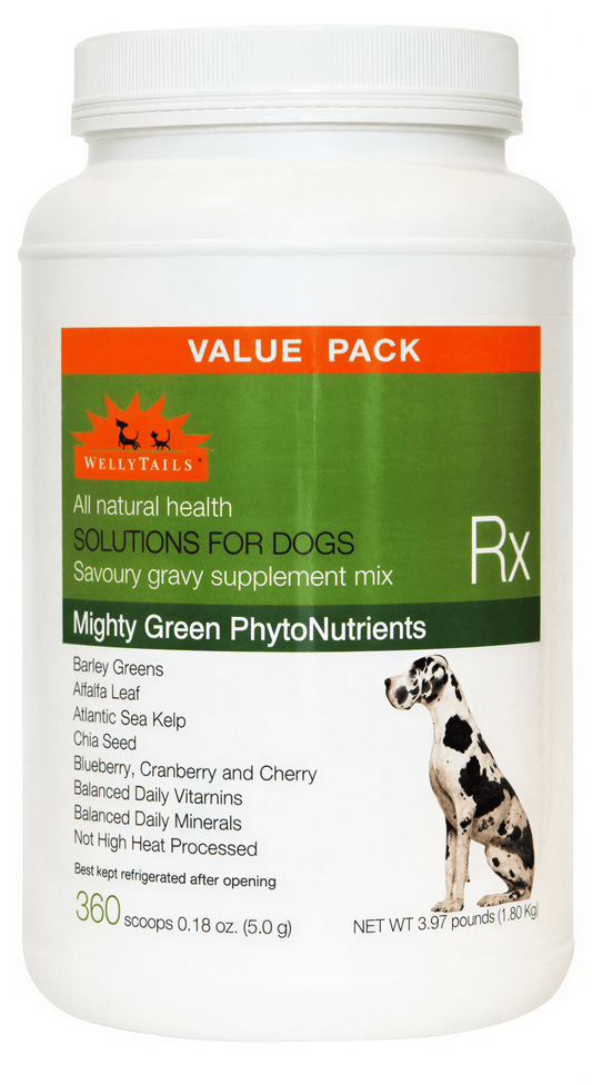 WellyTails Mighty Green Phytonutrients Vitamins & Minerals for Dogs - 3.97 lbs (64 oz.) - view 2
