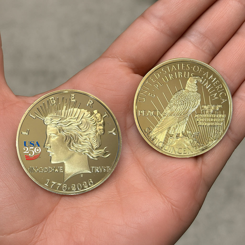 America's 250th Anniversary Peace Dollar Golden Proof Coin - view 3