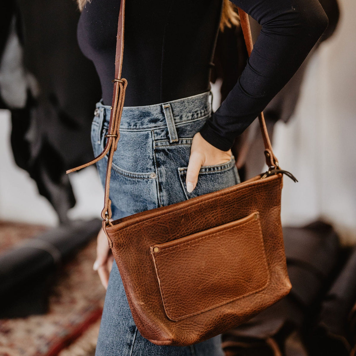 Field Bag - USA Made - Mahogany - view 2