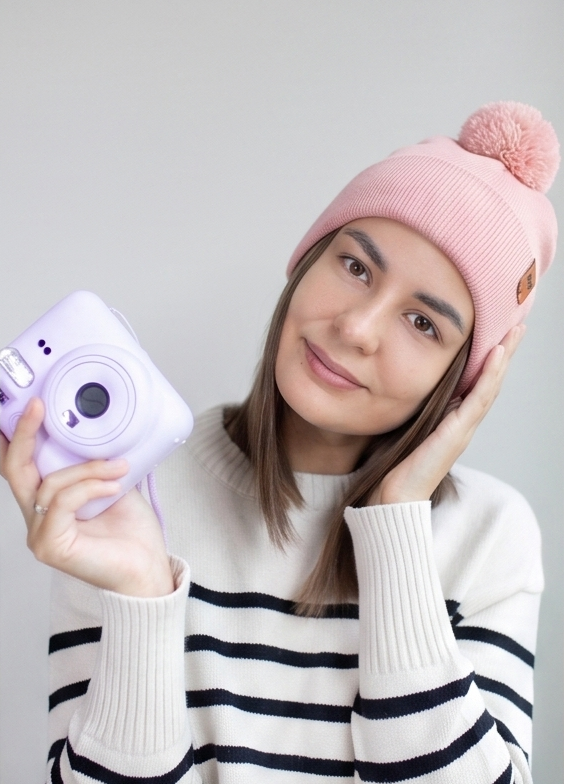 Classic Cuffed Pom Pom Beanie, Pearl Pink — HAAKWEAR USA