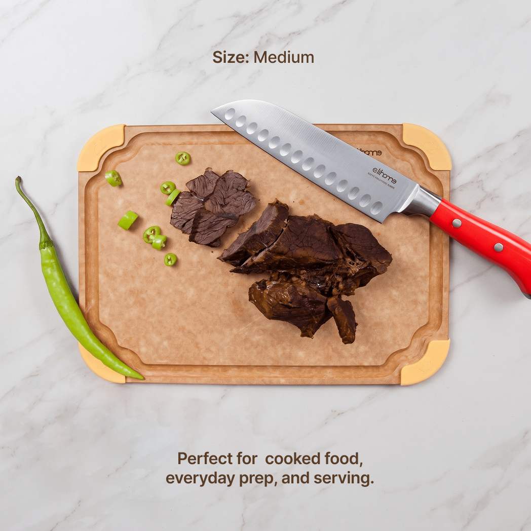 Premium Series 2 Pieces Cutting Board Set - Non Slip & Color Code (S+M) — Elihome