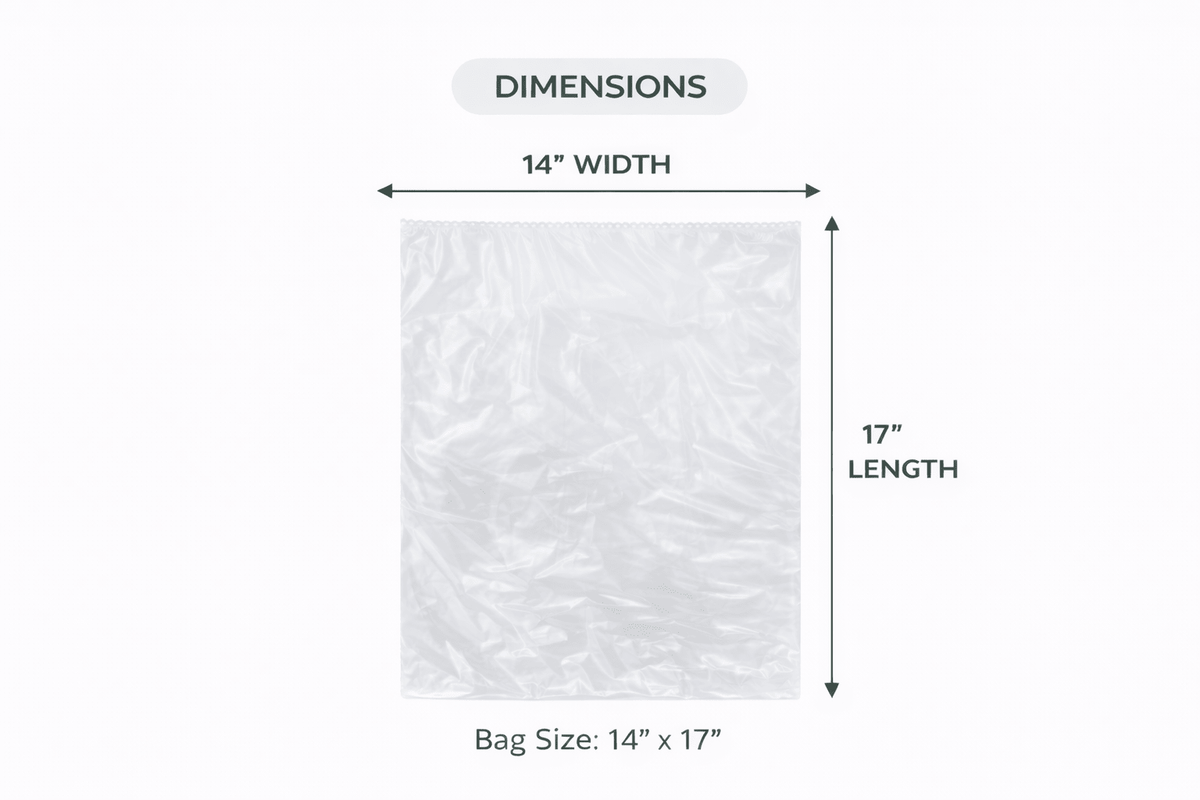 Produce Bags on Roll - 100 Count - Clear - 14" x 17" - Reusable Style - view 7