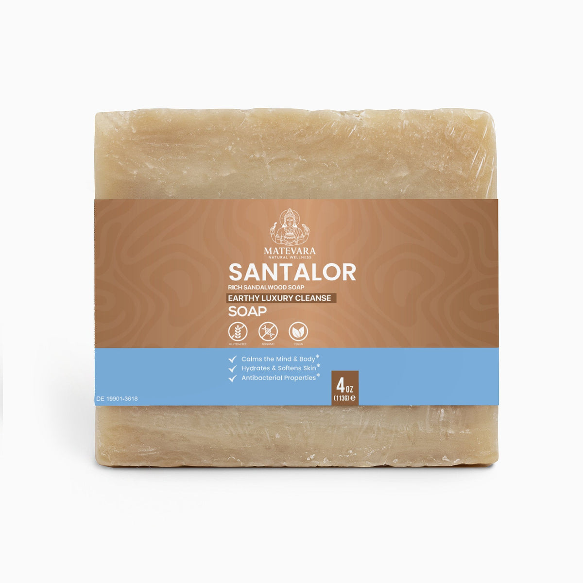 Santalor Rich Sandalwood Soap |Gentle Cleansing Bar for Sensitive Skin