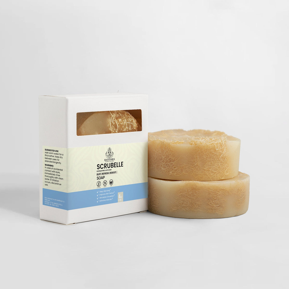 Scrubelle Exfoliating Luffa Bar |Handmade Exfoliating Bar - 4 oz - view 2