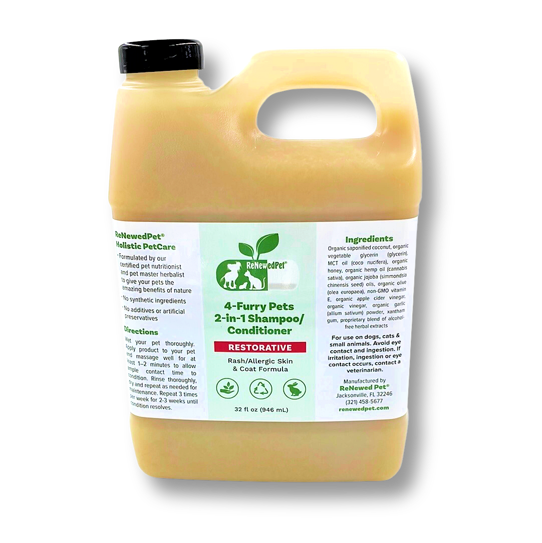 4-FURRY PETS 2-IN-1 * RESTORATIVE SHAMPOO & CONDITIONER - EXTRA LARGE 32 OZ. ($2.59/oz.) - view 3