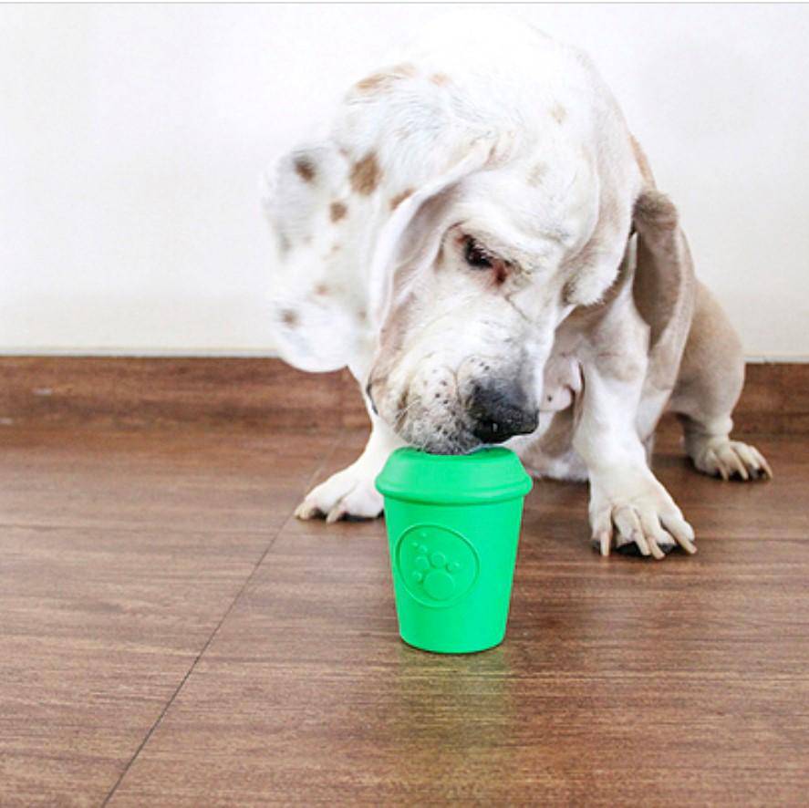 Coffee Cup Rubber Dog Chew Toy for Power Chewers - Treat Dispenser - view 5