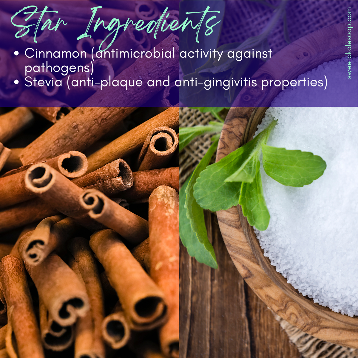 Sweet Cinnamon Tooth Powder with Hydroxyapatite for Enamel Strength - view 3