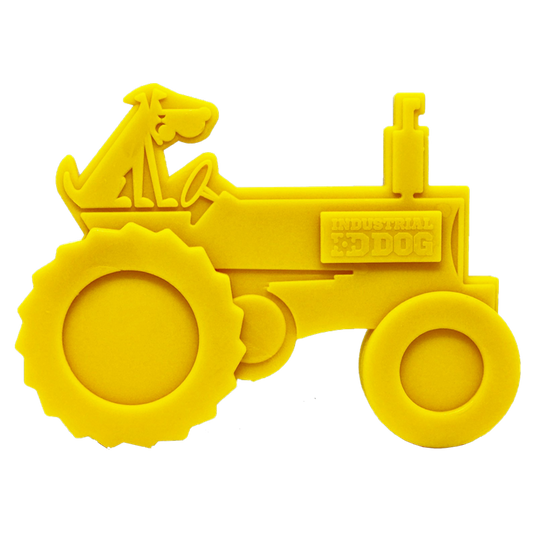 Tractor Nylon Dog Toy for Aggressive Chewers - USA Made - SodaPup - Tractor - Yellow - view 2