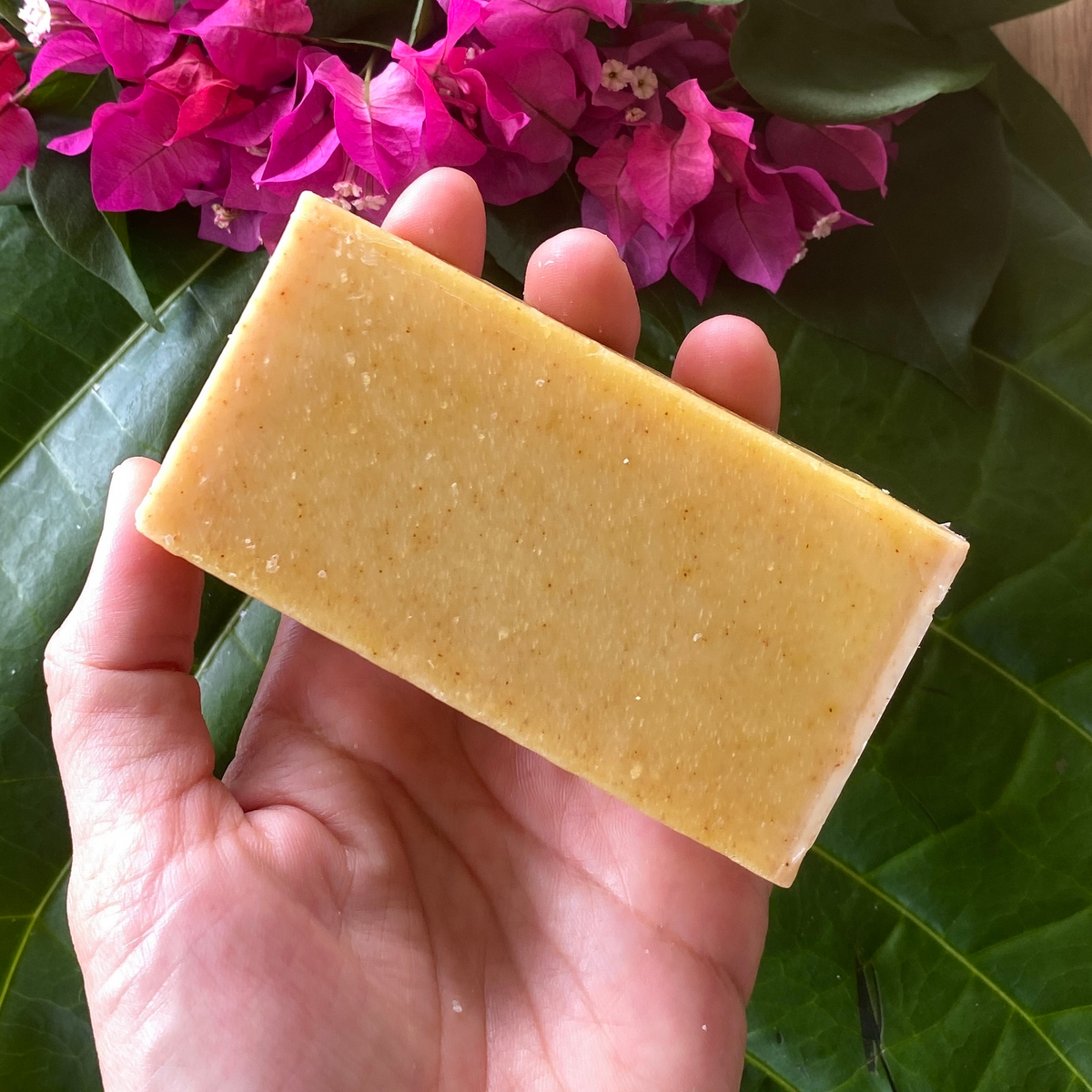 Turmeric Sensitive Skin Soap, Gentle Complexion Bar with Oats & Olena - view 5