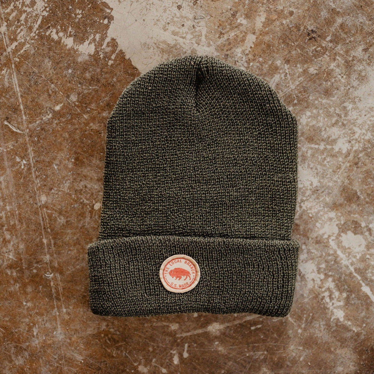 Wool Bison Beanie - USA Made - Hunter Green - view 2