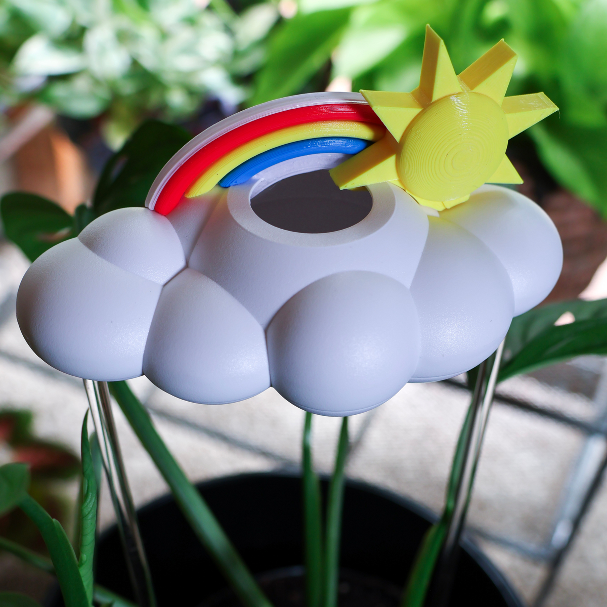 Original Dripping Rain Cloud with Sun and Rainbow Charms - view 6