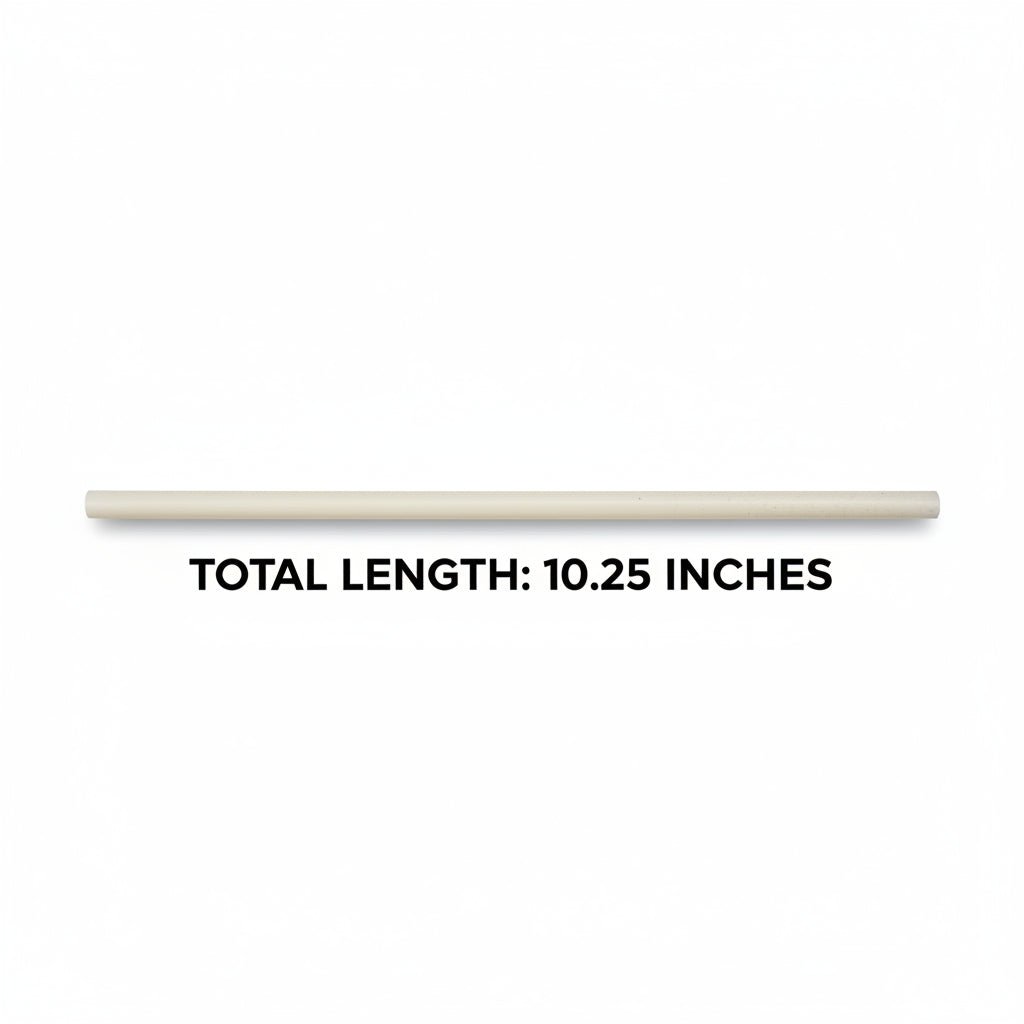Wrapped 10.25'' x 0.27'' Compostable White Giant Drinking Straws - view 2