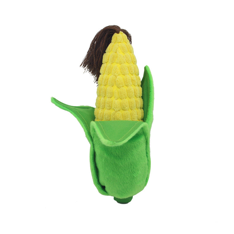Pet Plush Sound Toys Fruits and Vegetables Dogs and Cats Educational Toys Supplies Cactus, Corn, Eggplant - image 5