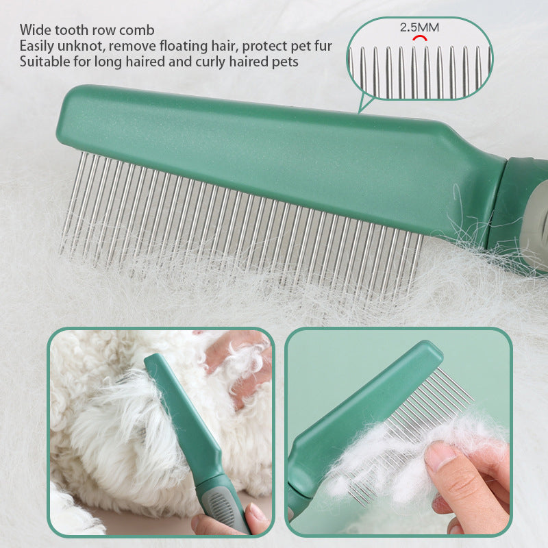 Pet Comb Hair Removal Long Needle Comb Flea Comb Knot Hair Removal Comb Dog Comb Pet Supplies - image 4