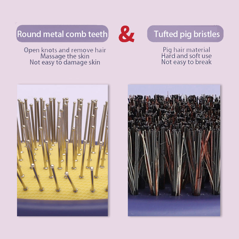 Pet Products Pet Double Face Comb Dog Beauty Air Bag Massage Needle Comb Pet Pig Hair Removal Brush - image 2