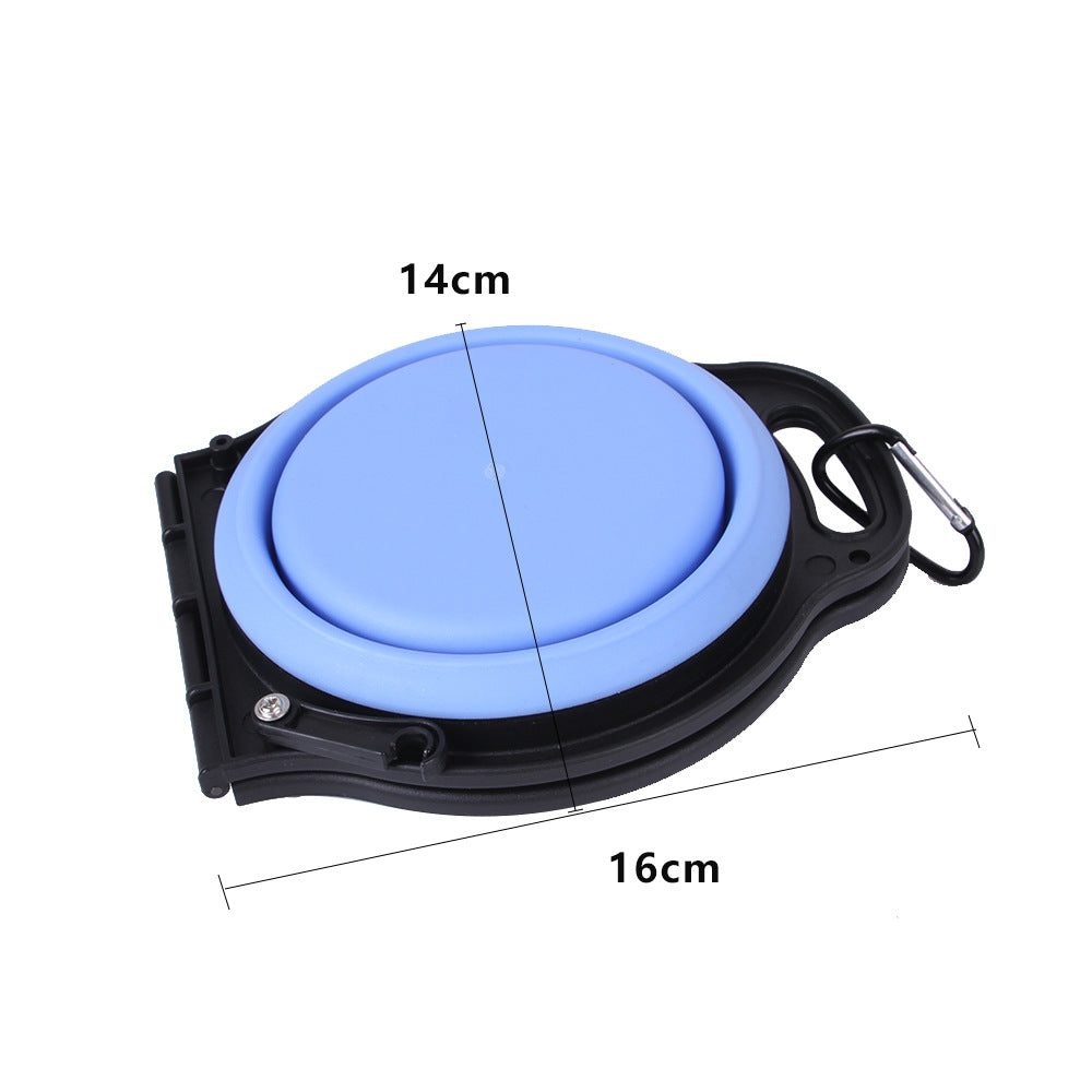 Pet Folding Silicone Double Bowl Pet Supplies Portable Dog Bowl - image 4