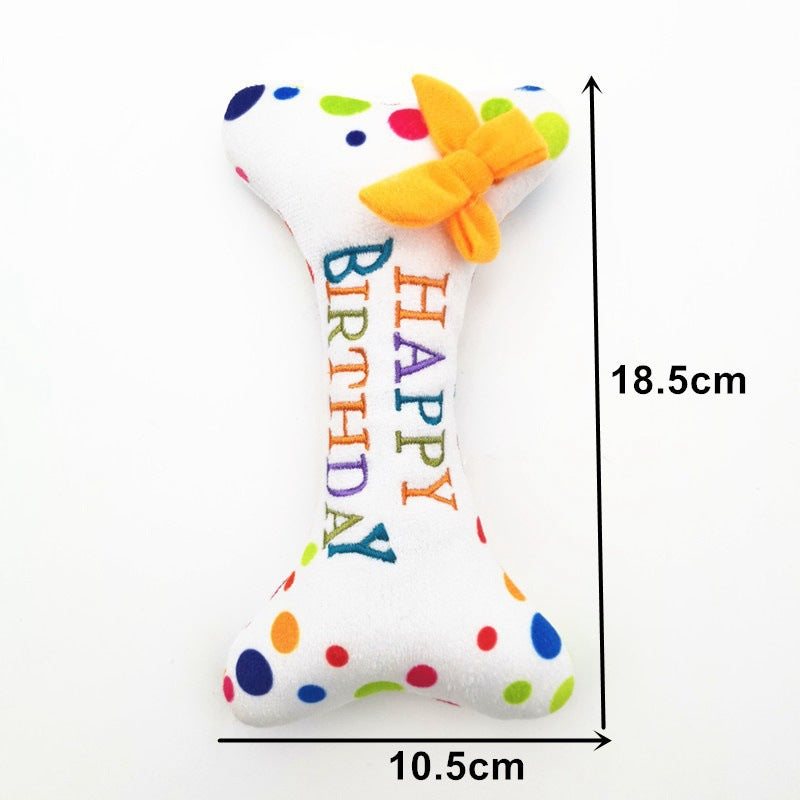 Dog Cat Birthday Cake Gift Sound Fun Toy Dog Plush Toy Pet Supplies - image 5
