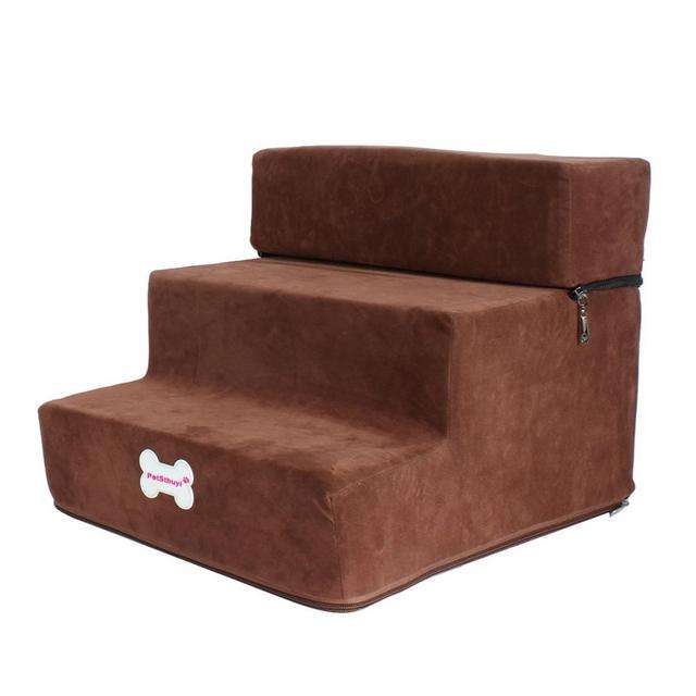 Dog Stairs Pet Climbing Ladder Sponge Steps Small Dogs Teddy On The Sofa Bed Climbing Ladder - image 7