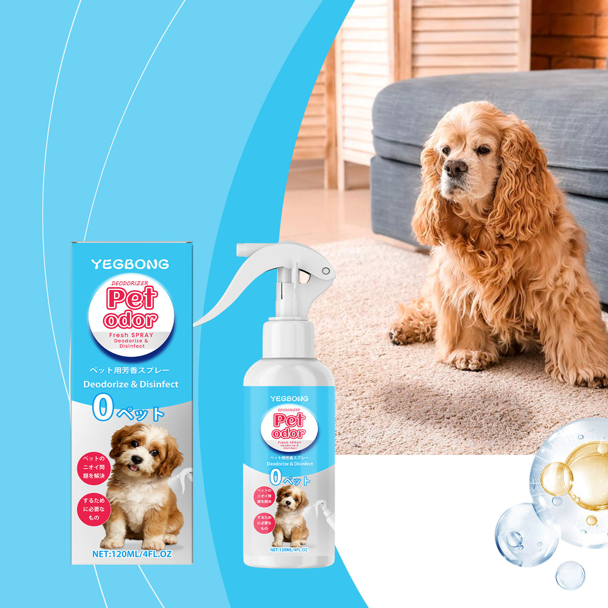 Yegbong Pet Deodorizing Spray With Triple Plant-Based Essential Oils For Odor Removal, Suitable For Cat Litter, Mats, And Fab