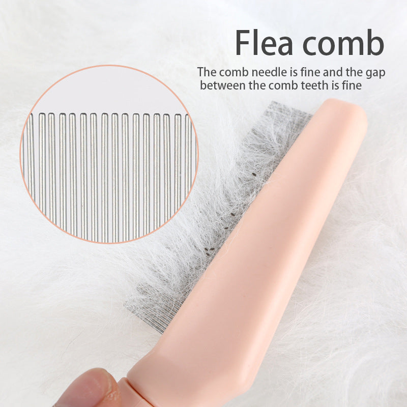 Pet Comb Hair Removal Long Needle Comb Flea Comb Knot Hair Removal Comb Dog Comb Pet Supplies - image 2