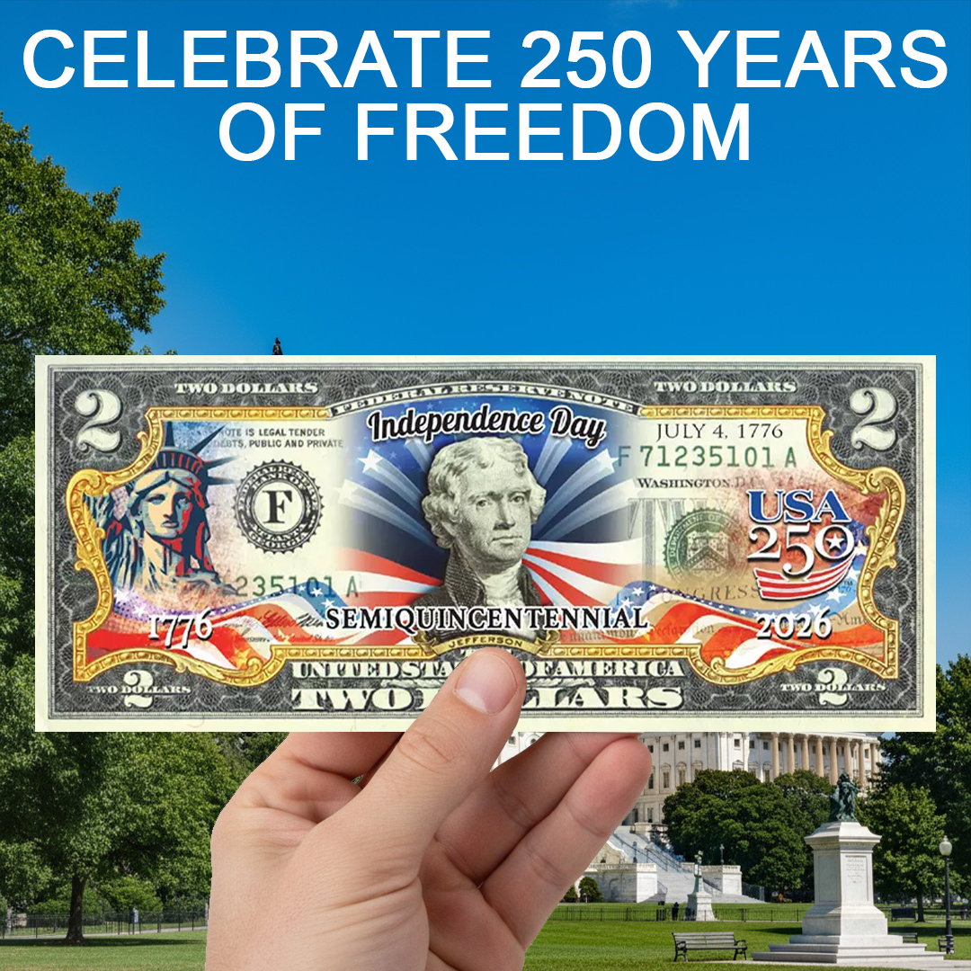 America's 250th Anniversary $2 Bill - Independence Day 2-Sided - view 2