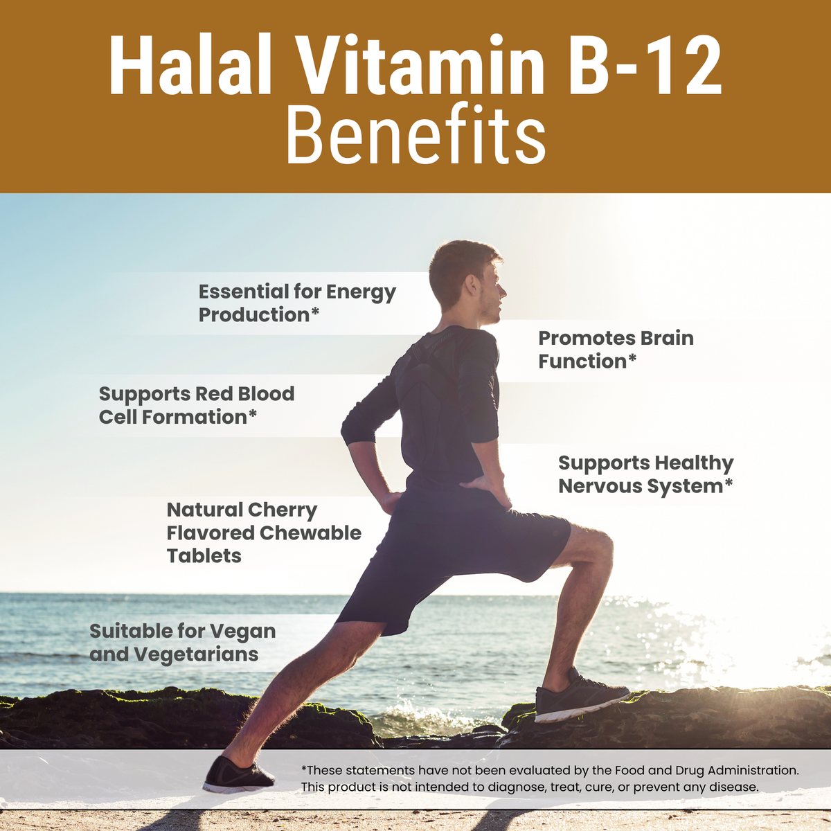 Halal Vitamin B-12 (Methylcobalamin) Tablets (3-Pack) - view 3