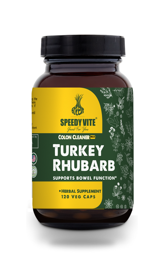 Colon Cleaner (Max Strength) Turkey Rhubarb - 120 Veg Caps - 1x 120 Caps, CASE OF 6x 120 Veg caps