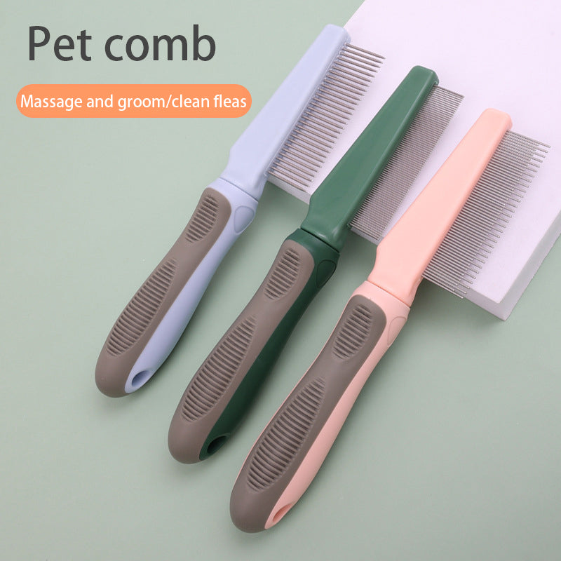 Pet Comb Hair Removal Long Needle Comb Flea Comb Knot Hair Removal Comb Dog Comb Pet Supplies
