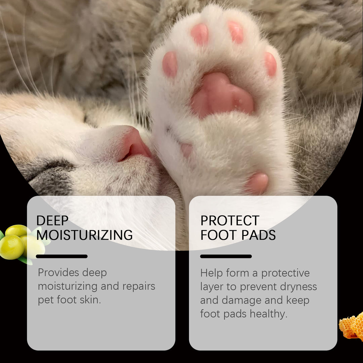 Yegbong Cat And Dog Paw Ball Cream Moisturizing Paw Care Pet Foot Moistening Anti-Cracking Soft Foot Paw Care Cream - image 2