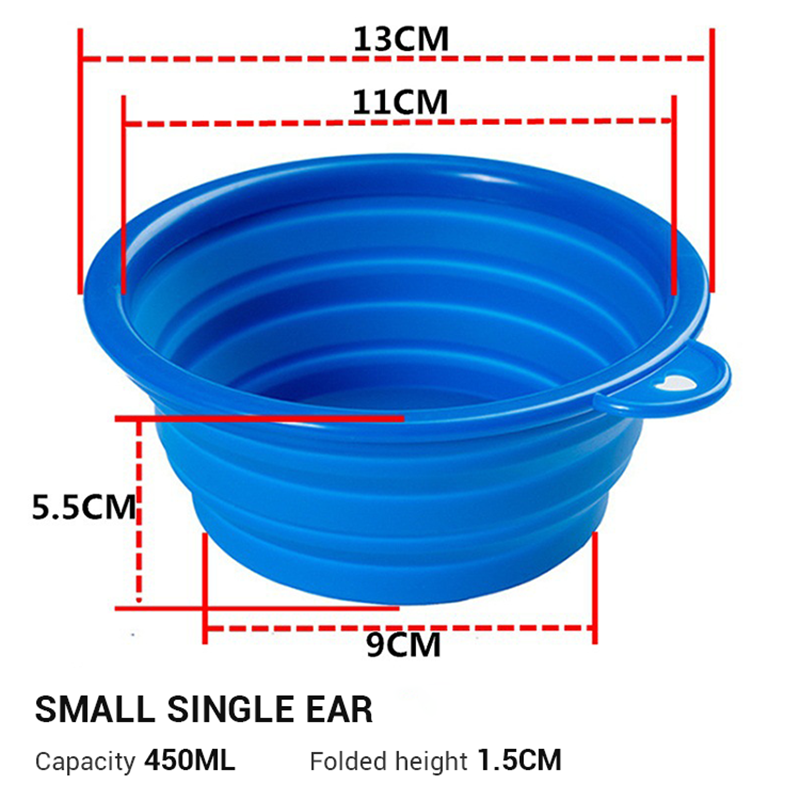 Small Silicone Dog Bowl Travel Folding Dog Bowl Tpe Pet Folding Bowl Outdoor Portable Dog Bowl - image 5
