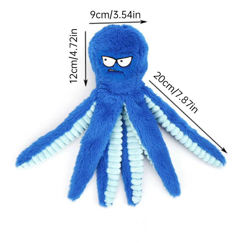 Octopus - shaped indestructible plush dog toy, squeaky & bite - resistant, pet toy supplies - image 9
