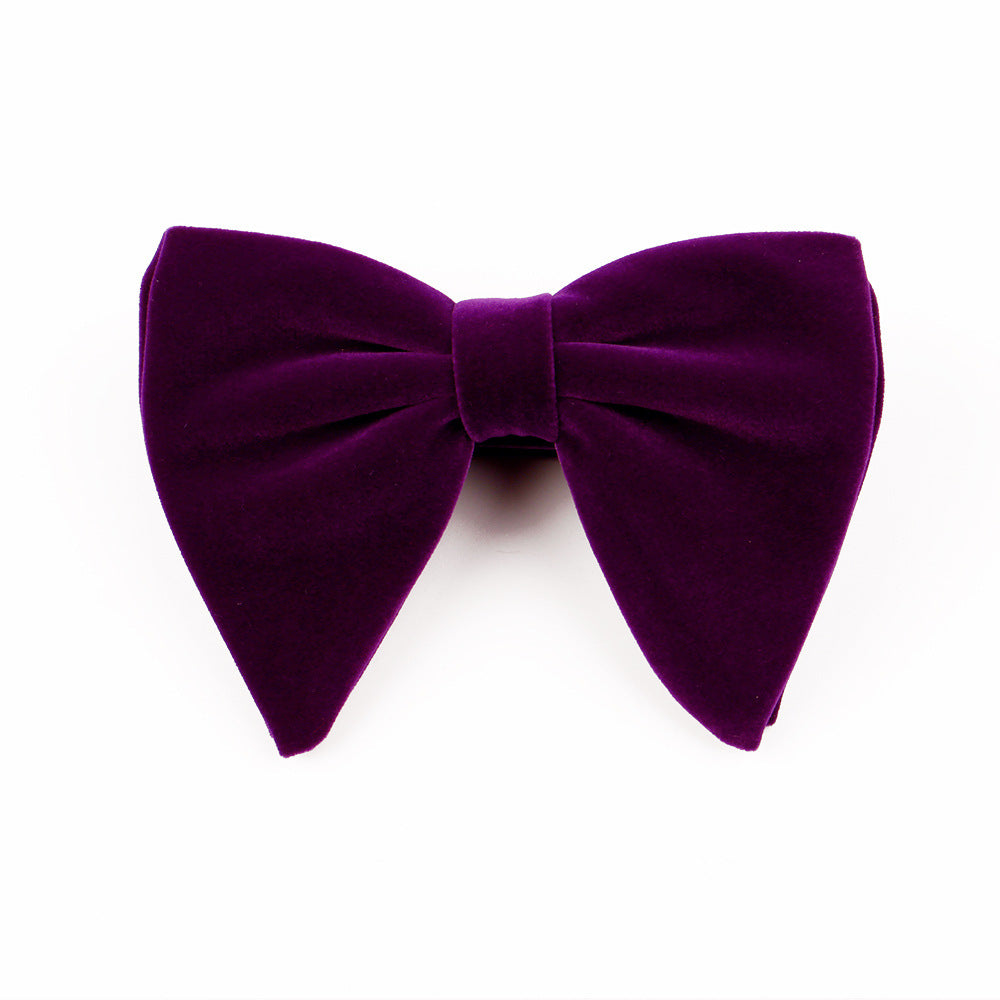 Gold Velvet Bow Tie Plush Velvet Bow Tie - image 7