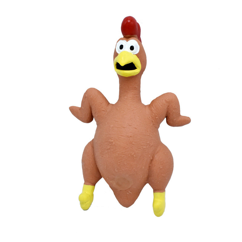 Pet Dog Toy Squeaky Chicken Latex Chew-Resistant for Large and Medium Dogs Boredom Relief Sound-Making Toy for Puppies - imag