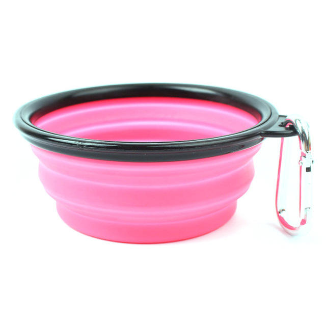 1000ML Pet Bowl Folding Silicone Travel Dog Bowls Walking Portable Water Bowl For Small Medium Dogs Cat Bowls Pet Eating Dish