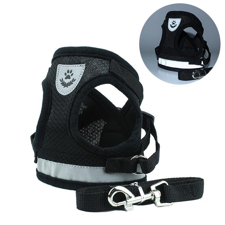 Reflective Safety Pet Dog Harness and Leash Set for Small Medium Dogs Cat Harnesses Vest Puppy Chest Strap Pet accessories - 