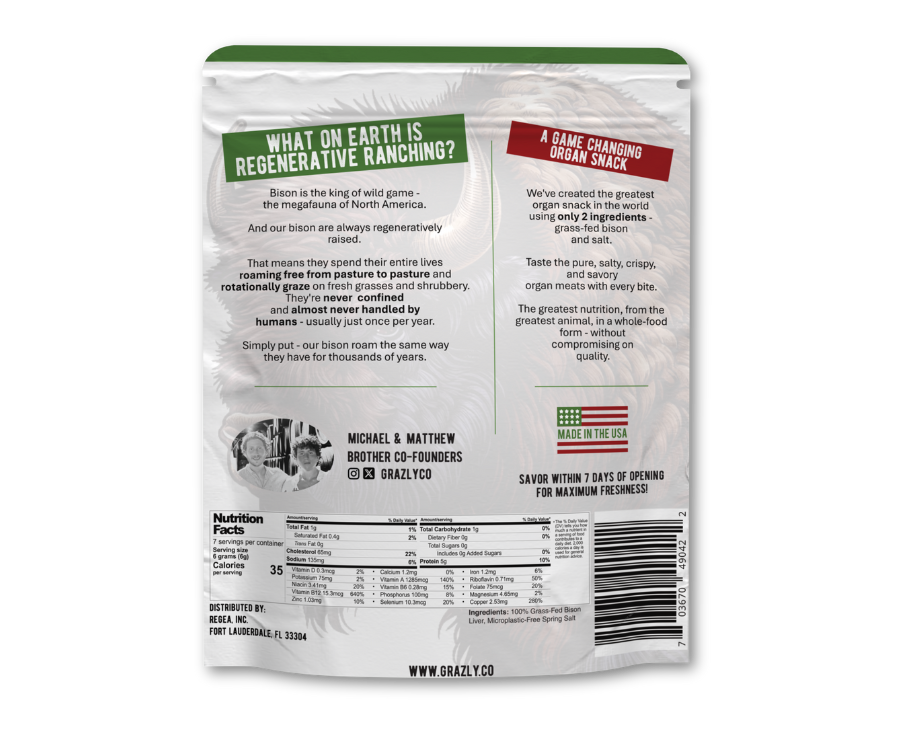 Bison Liver Crisps - 100% Grass-Fed/Finished - view 2