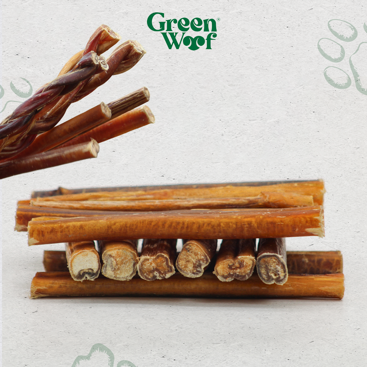 Braided Bully Sticks for Dogs, 9" – Natural Beef Chew (5 Pack) - image 5