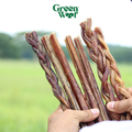 Braided Bully Sticks for Dogs, 9" – Natural Beef Chew (5 Pack)
