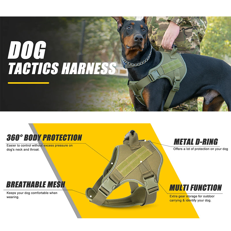 Tactical dog vest: for large dogs (German Shepherd, Golden Retriever) – training, military-style accessories. - image 8