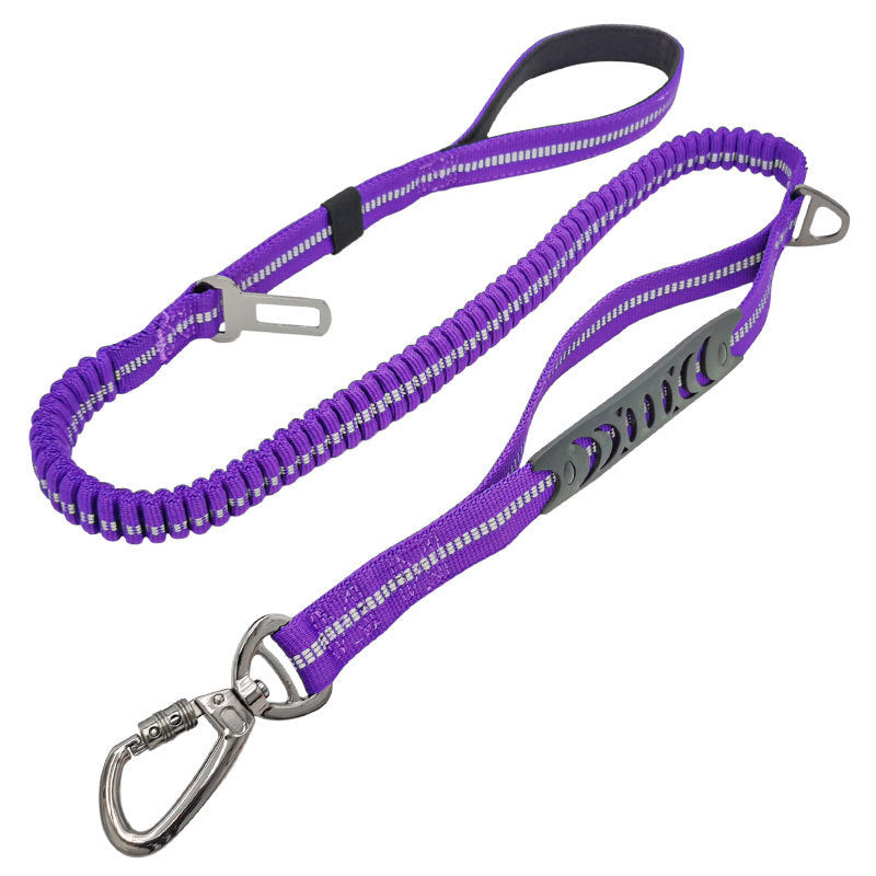 0.98*53IN Elastic Dog Leash with Reflective Car Safety Belt for Dogs - image 8