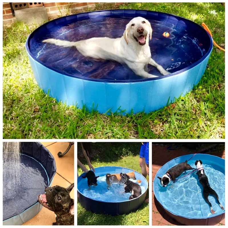 Foldable Dog Pool Pet Bath Summer Outdoor Portable Swimming Pools Indoor Wash Bathing Tub Collapsible Bathtub for Dogs Cats K